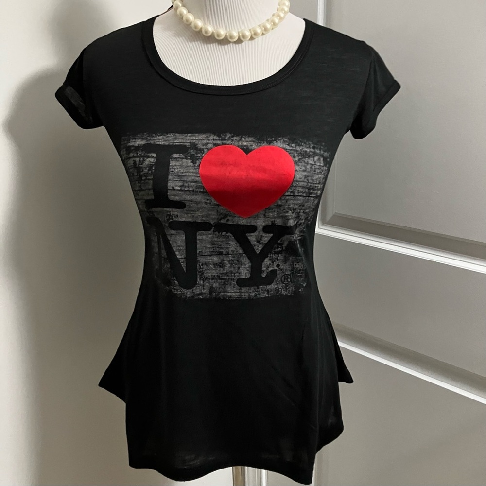 IDEA| vintage ‘I love NY’ black tee tshirt top | size S